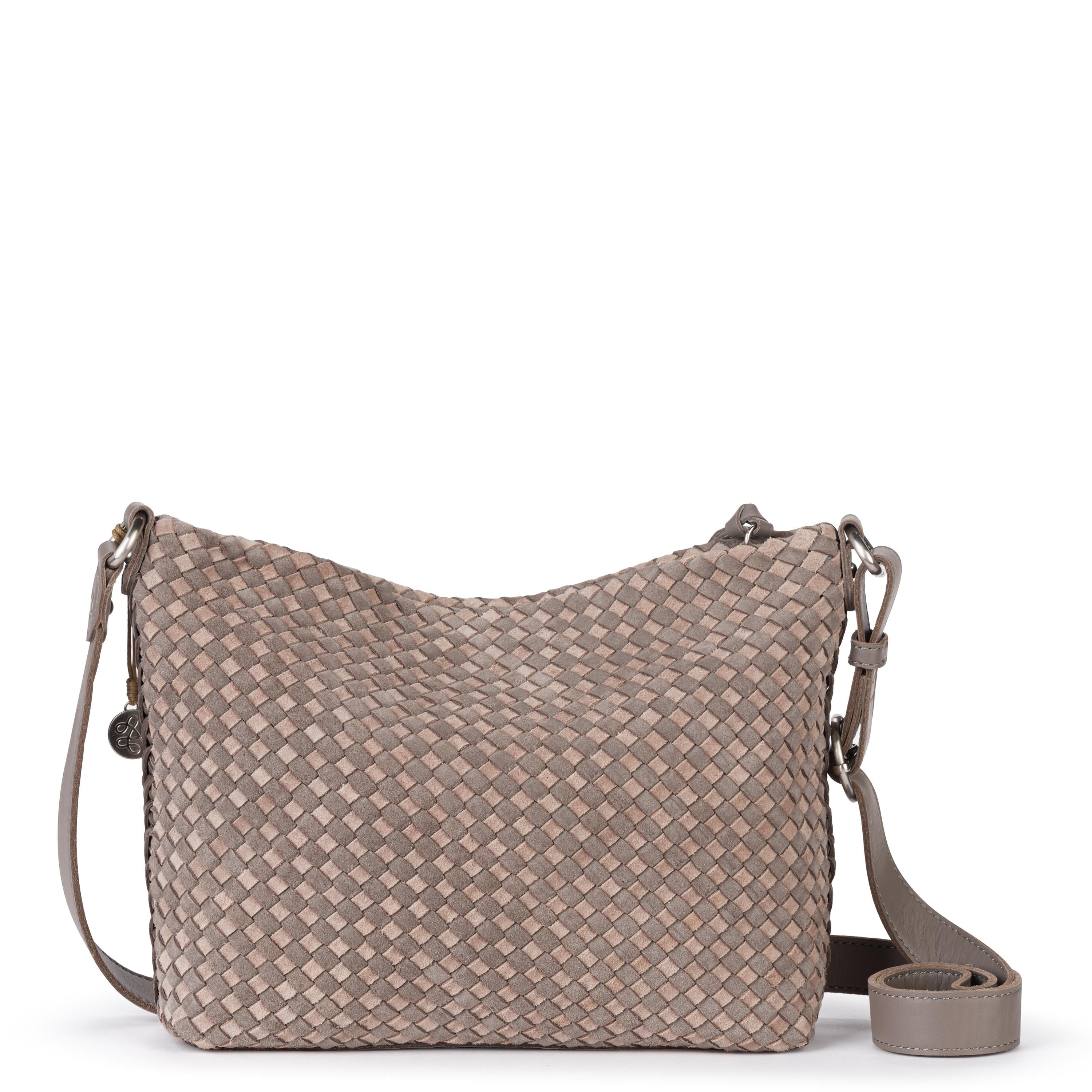 The Sak Melrose Crossbody - Leather - Mushroom Suede Sand Suede Woven