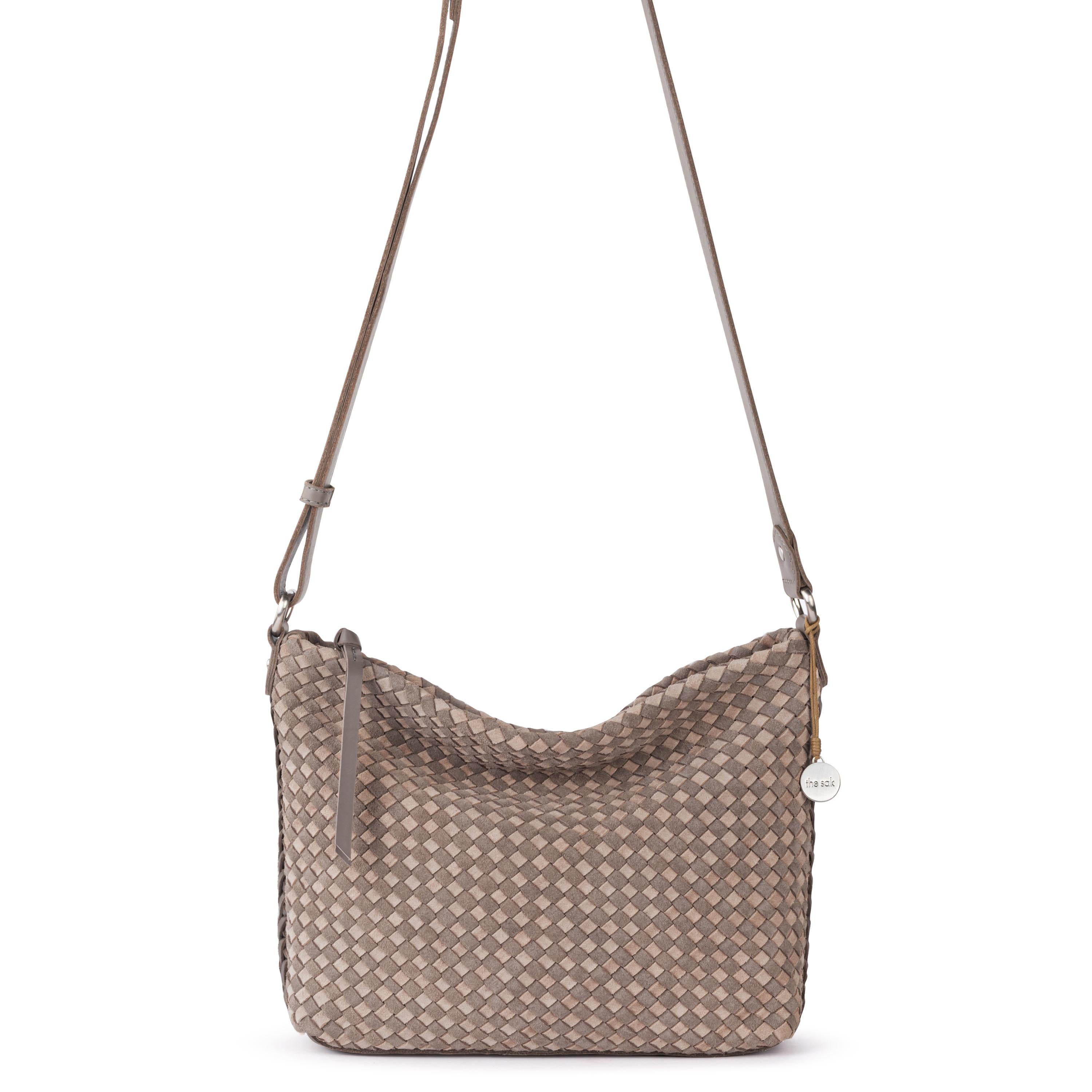 The Sak Melrose Crossbody - Leather - Mushroom Suede Sand Suede Woven