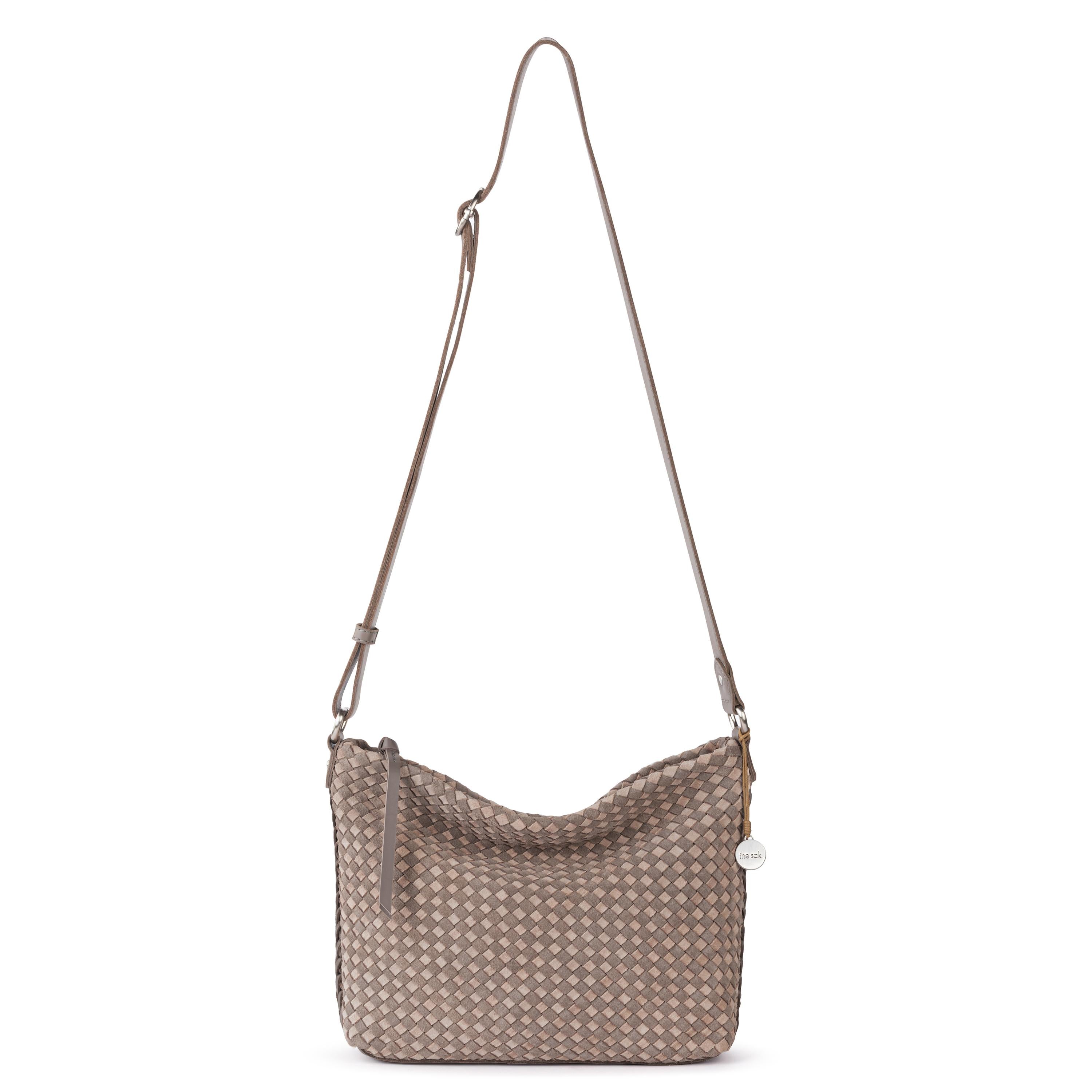 The Sak Melrose Crossbody - Leather - Mushroom Suede Sand Suede Woven