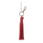 The Sak Birch Tassel Dangle - Leather - Scarlet Stud