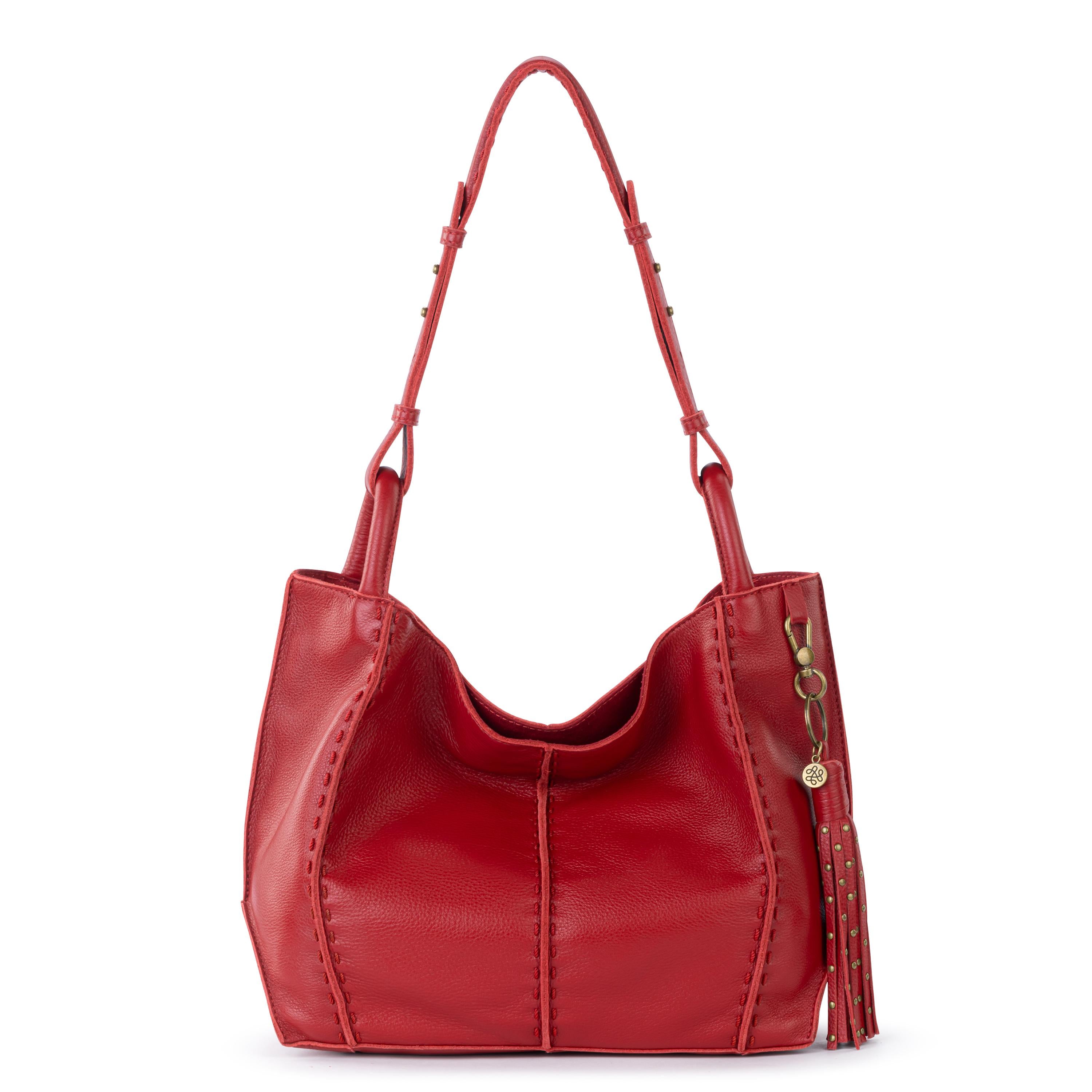 The Sak Birch Tassel Dangle - Leather - Scarlet Stud