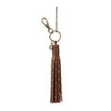 The Sak Birch Tassel Dangle - Leather - Whiskey Gold Stud