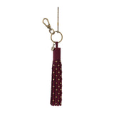 The Sak Birch Tassel Dangle - Leather - Black Cherry Suede Stud