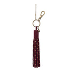 The Sak Birch Tassel Dangle - Leather - Black Cherry Suede Stud