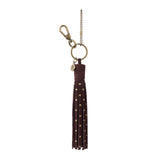 The Sak Birch Tassel Dangle - Leather - Mahogany Suede Stud