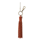 The Sak Birch Tassel Dangle - Leather - Persimmon Suede Gold Stud