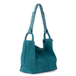 The Sak Los Feliz Medium Tote - Leather - Deep Teal Suede