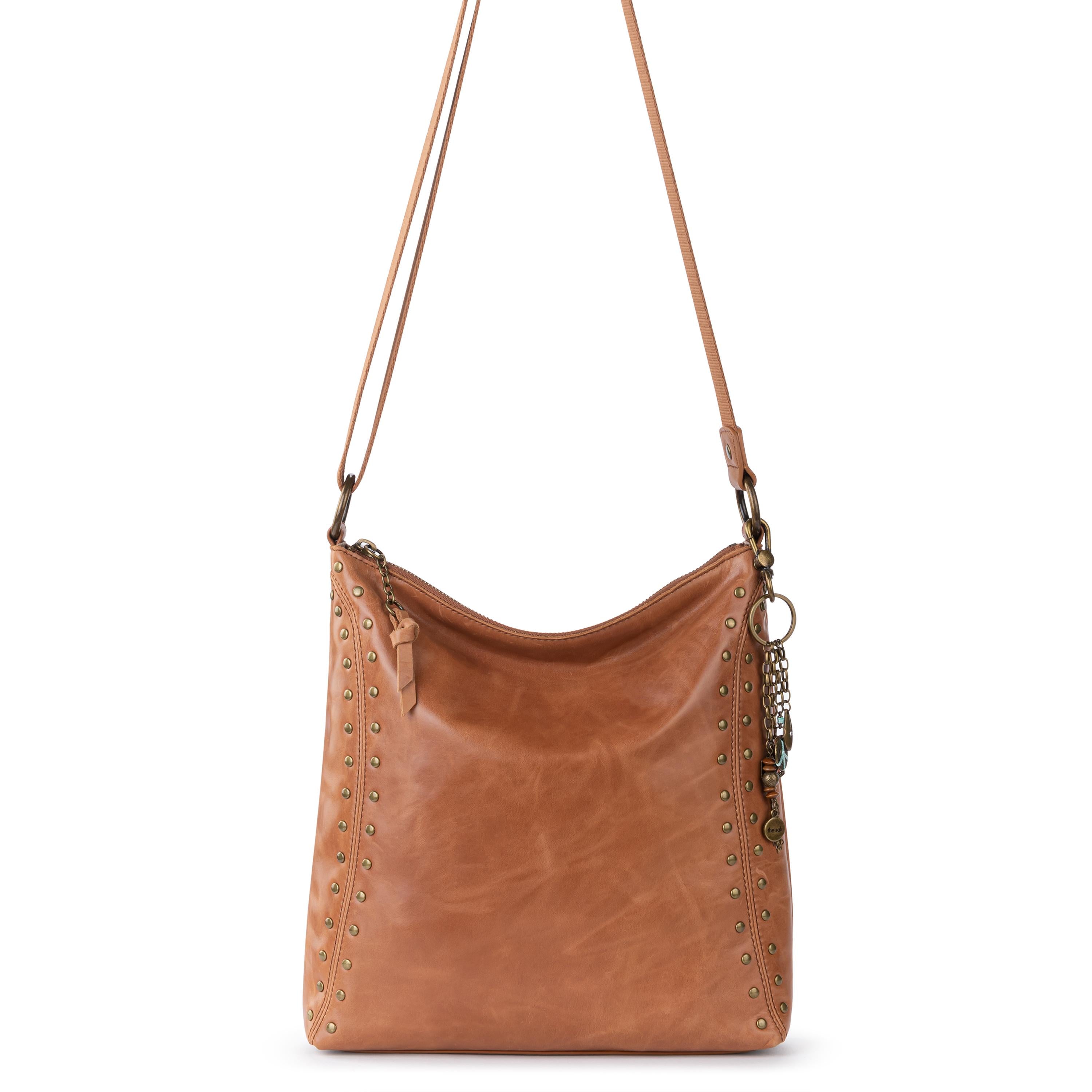 The Sak Lucia Crossbody - Leather - Tobacco Gold Stud