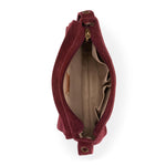 The Sak Marlow Flap Shoulder - Leather - Black Cherry Suede Belt