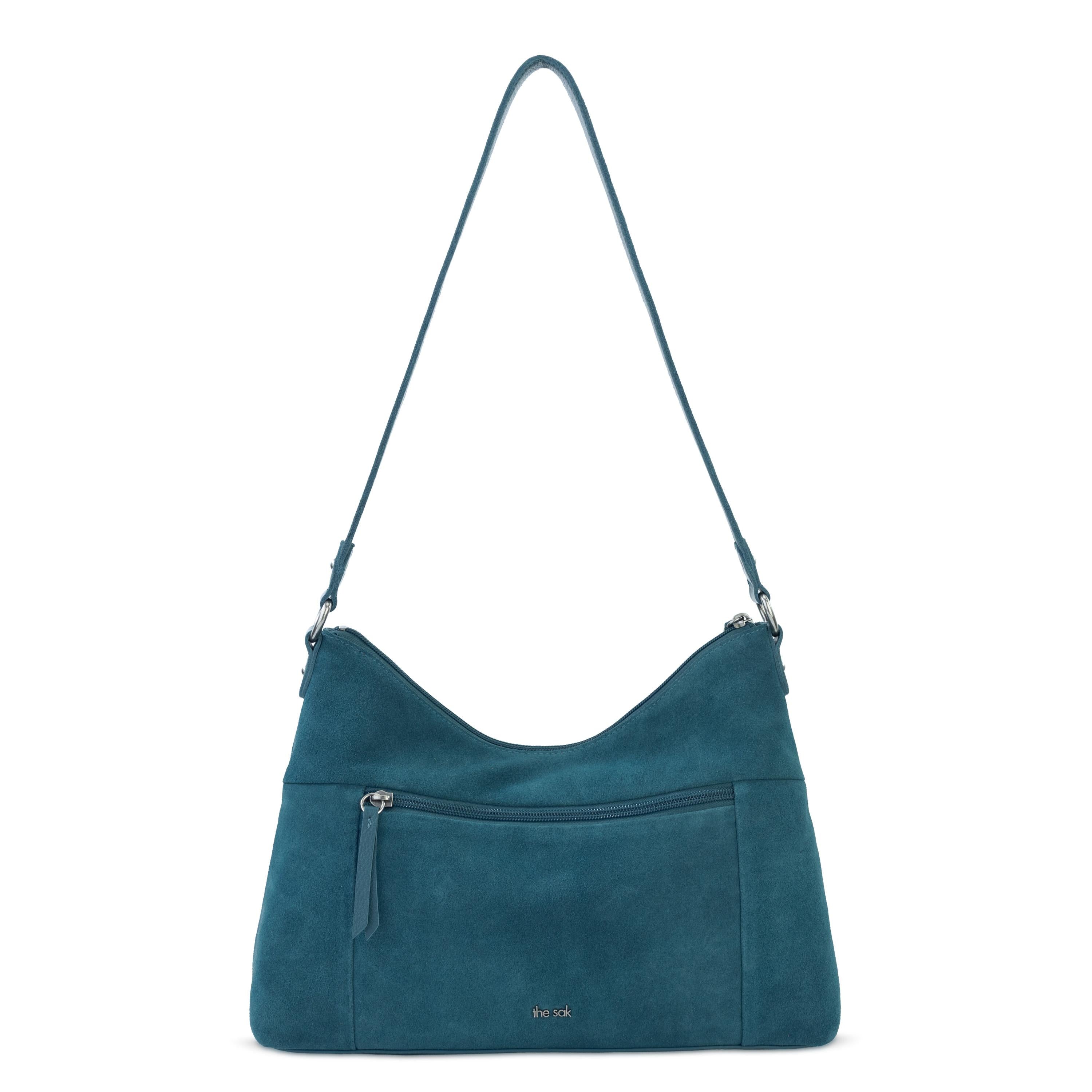 The Sak Melrose Shoulder Bag - Leather - Deep Teal Suede