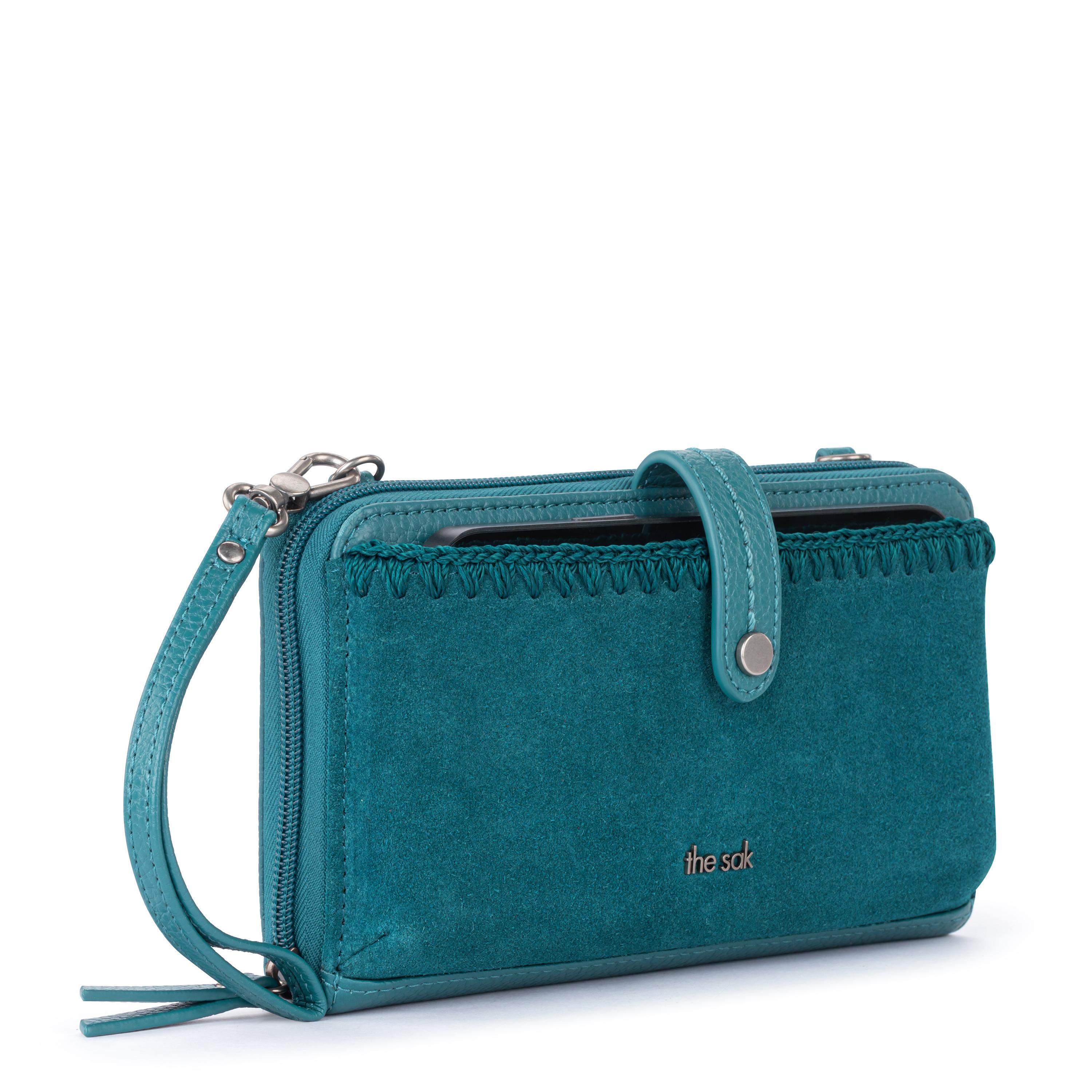 The Sak Iris Smartphone Wallet - Leather - Deep Teal Suede