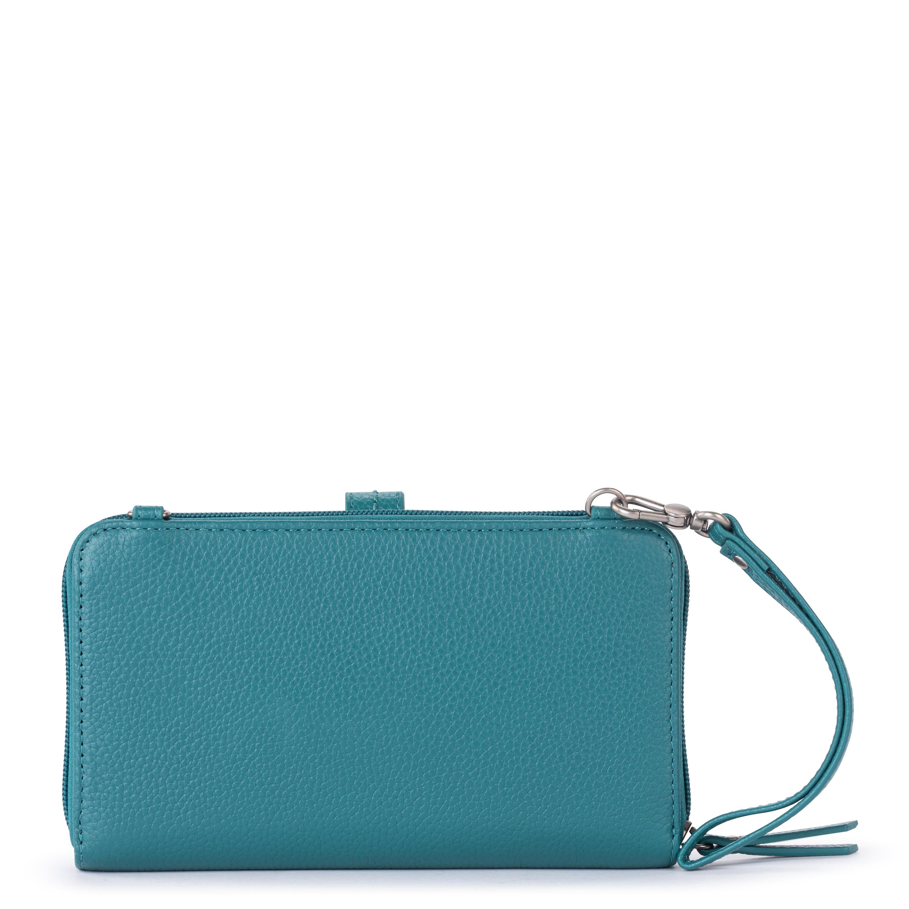 The Sak Iris Smartphone Wallet - Leather - Deep Teal Suede