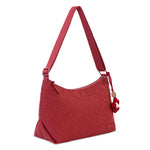 Sakroots Banyan Hobo - EcoTwill - Crimson Flower Blossom Quilted