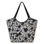 Sakroots Roma Tote - Canvas - Black and White Shadow Floral