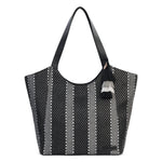 Sakroots Roma Tote - Straw - Black Metallic Woven