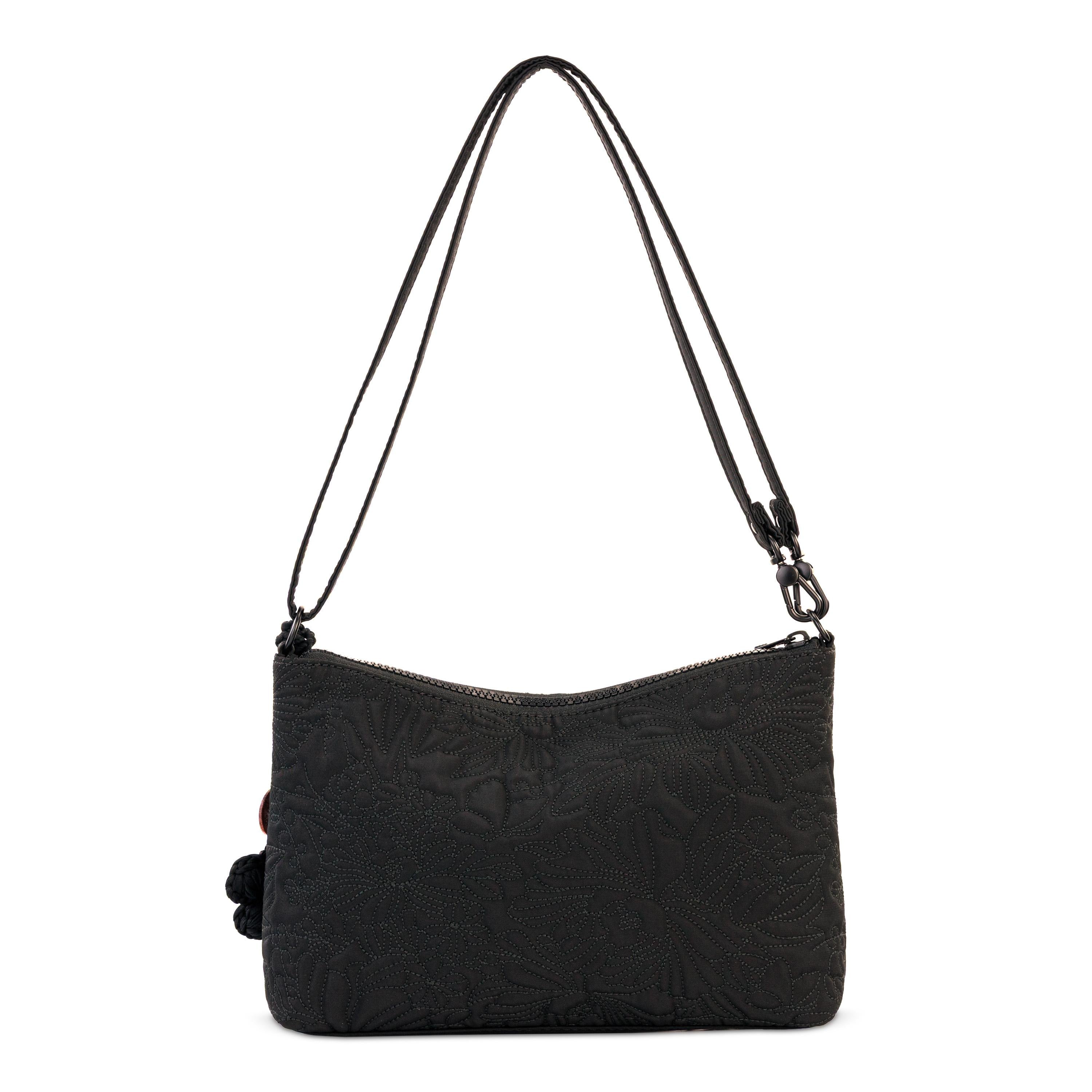 Sakroots Lumi Crossbody - EcoTwill - Black Flower Blossom Quilted