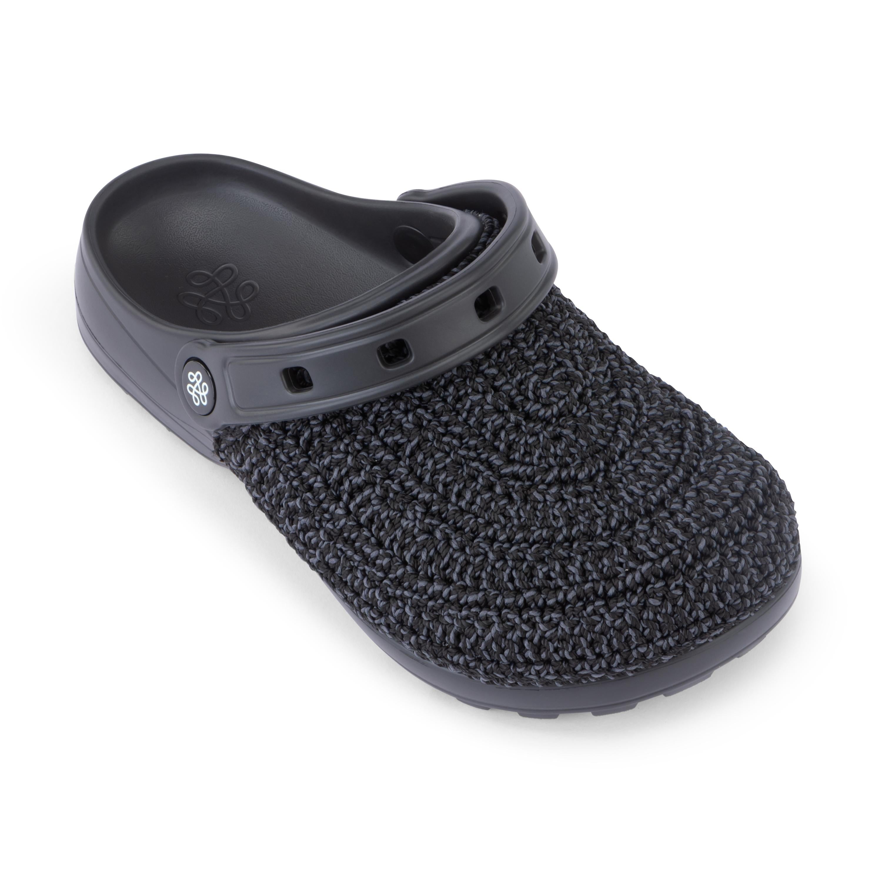 The Sak Bolo Clog - Hand Crochet - Ash Static