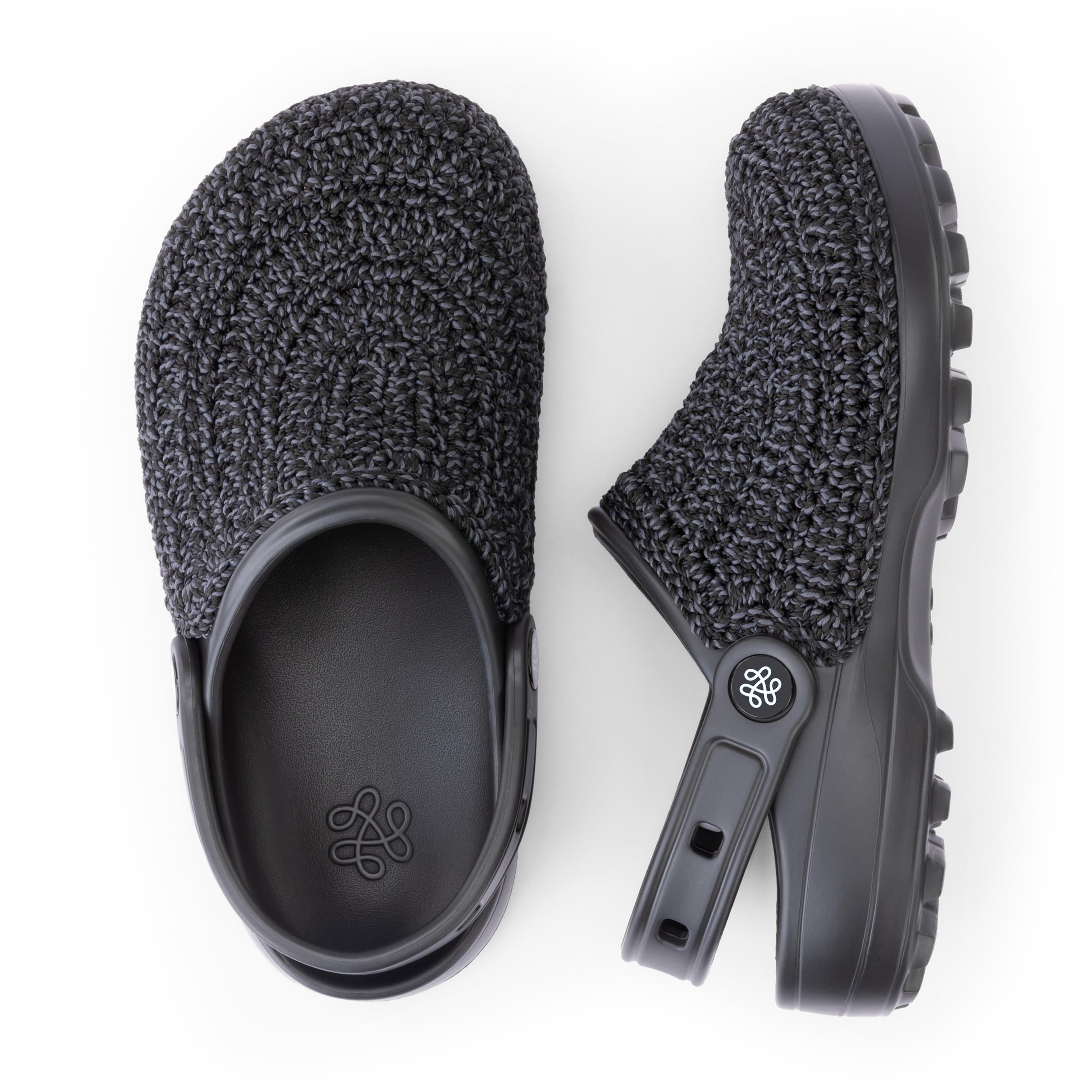 The Sak Bolo Clog - Hand Crochet - Ash Static