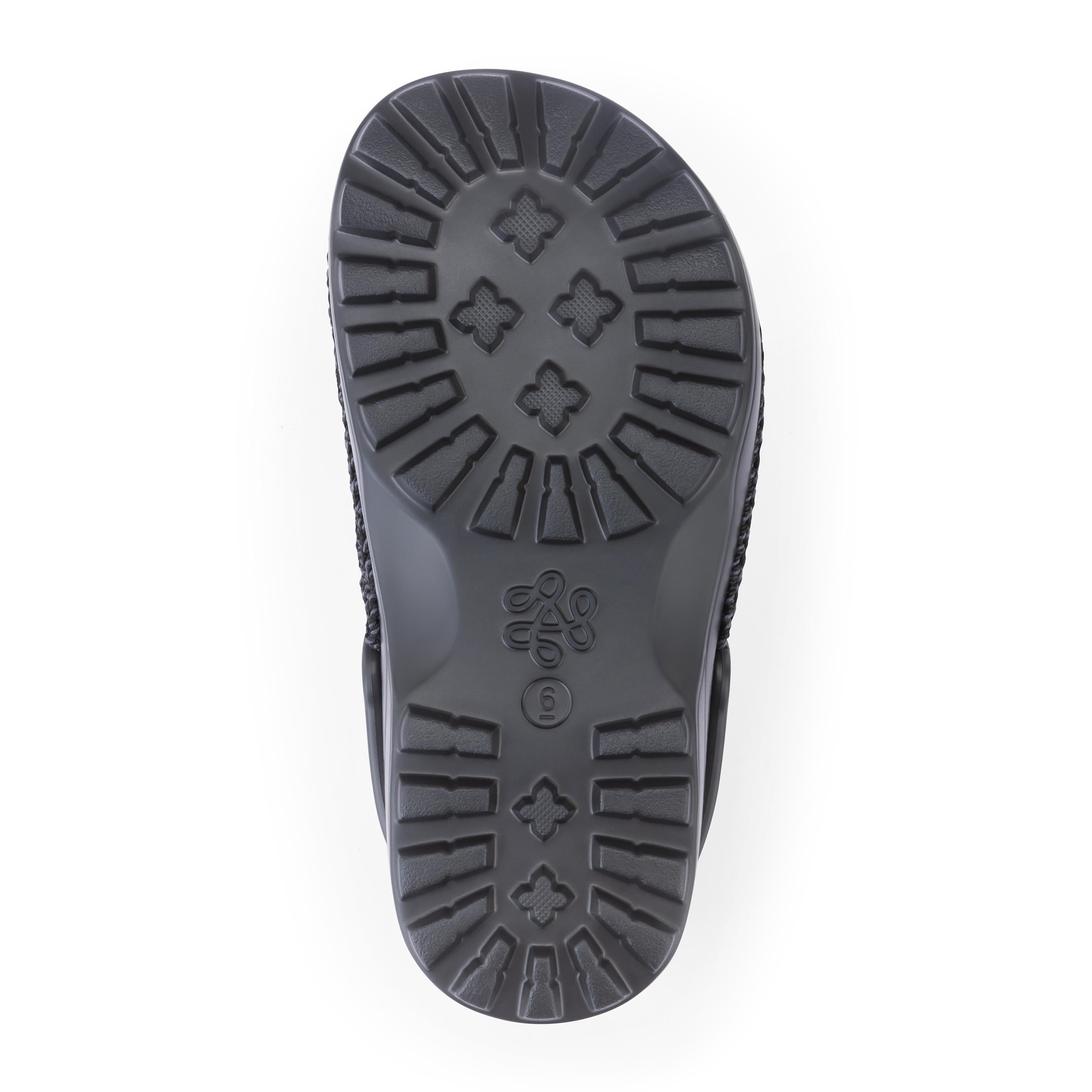 The Sak Bolo Clog - Hand Crochet - Ash Static