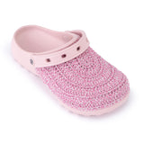 The Sak Bolo Clog - Hand Crochet - Pink Static