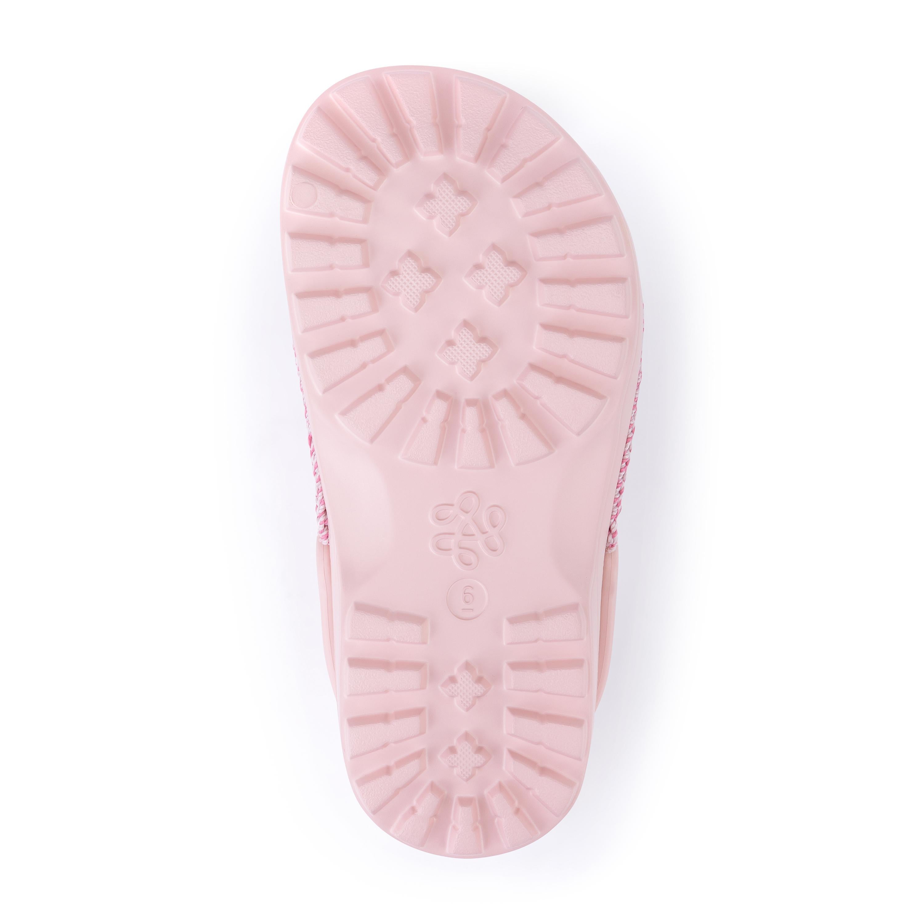 The Sak Bolo Clog - Hand Crochet - Pink Static