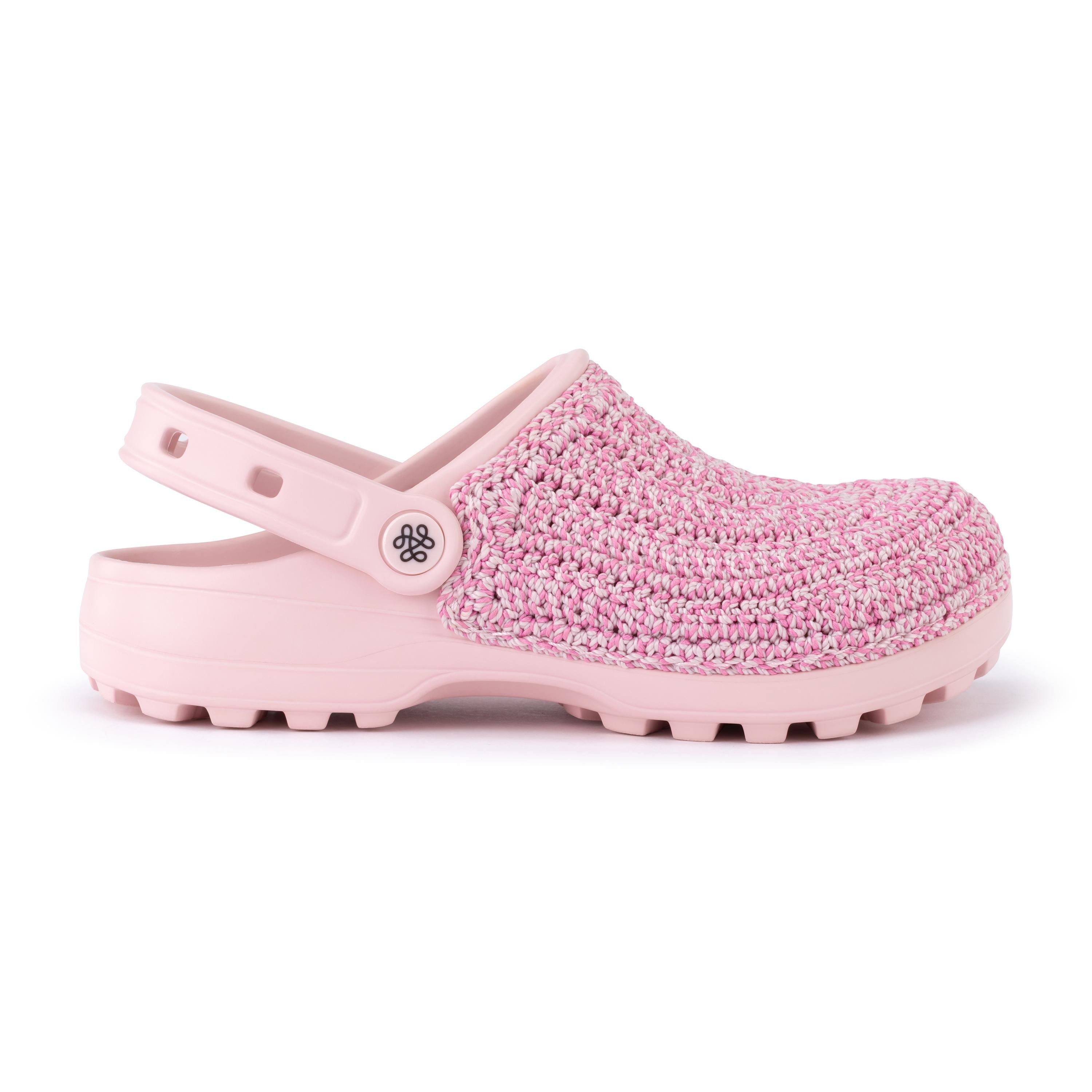 The Sak Bolo Clog - Hand Crochet - Pink Static