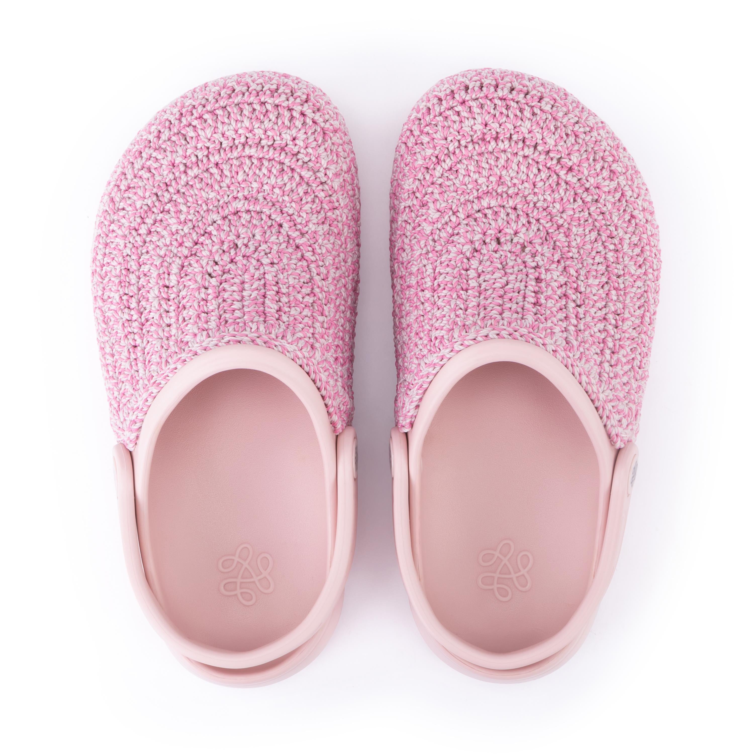The Sak Bolo Clog - Hand Crochet - Pink Static