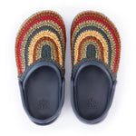The Sak Bolo Clog - Hand Crochet - Woodland Stripe