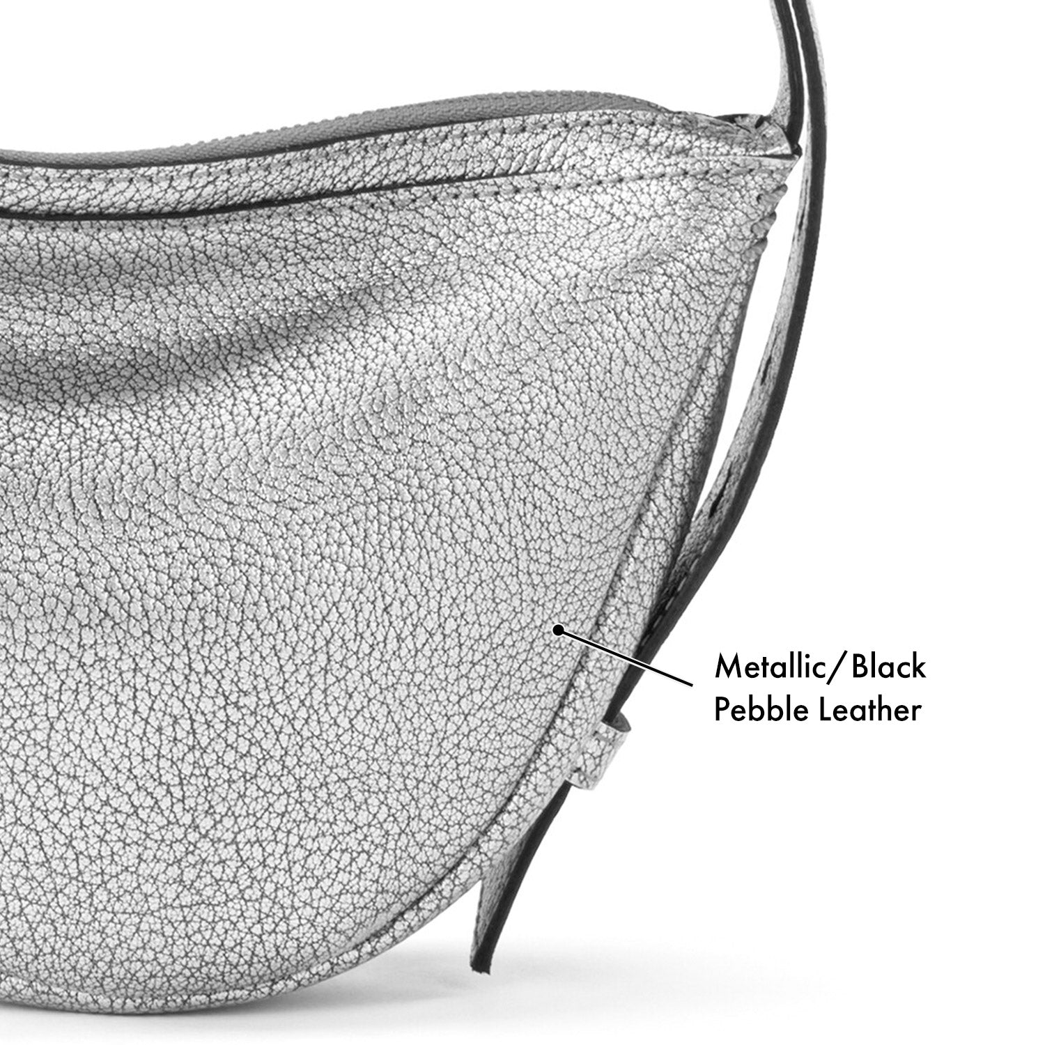The Sak Tess Sling - Leather - Dark Silver
