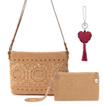 The Sak Melrose Crossbody 3 Piece Set - Hand Crochet - Bamboo Medallion