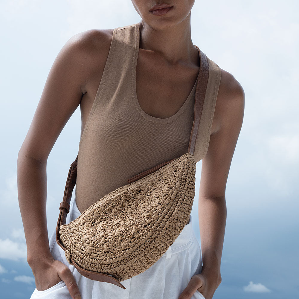 The Sak Tess Sling - Straw - Natural Primrose