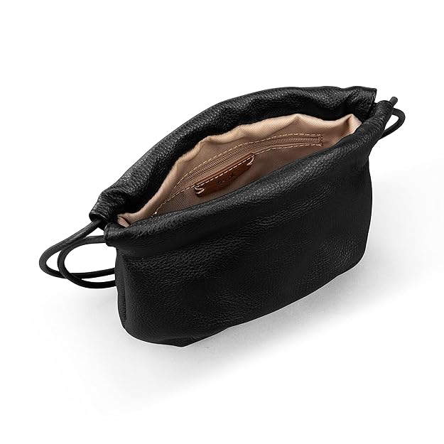 The Sak Lorelie Drawstring Crossbody - Leather - Black