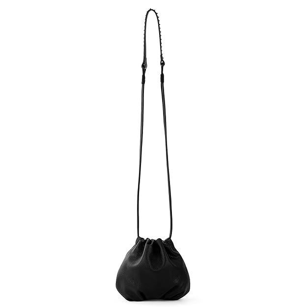 The Sak Lorelie Drawstring Crossbody - Leather - Black