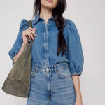 The Sak Los Feliz Large Tote - Leather - Moss Suede