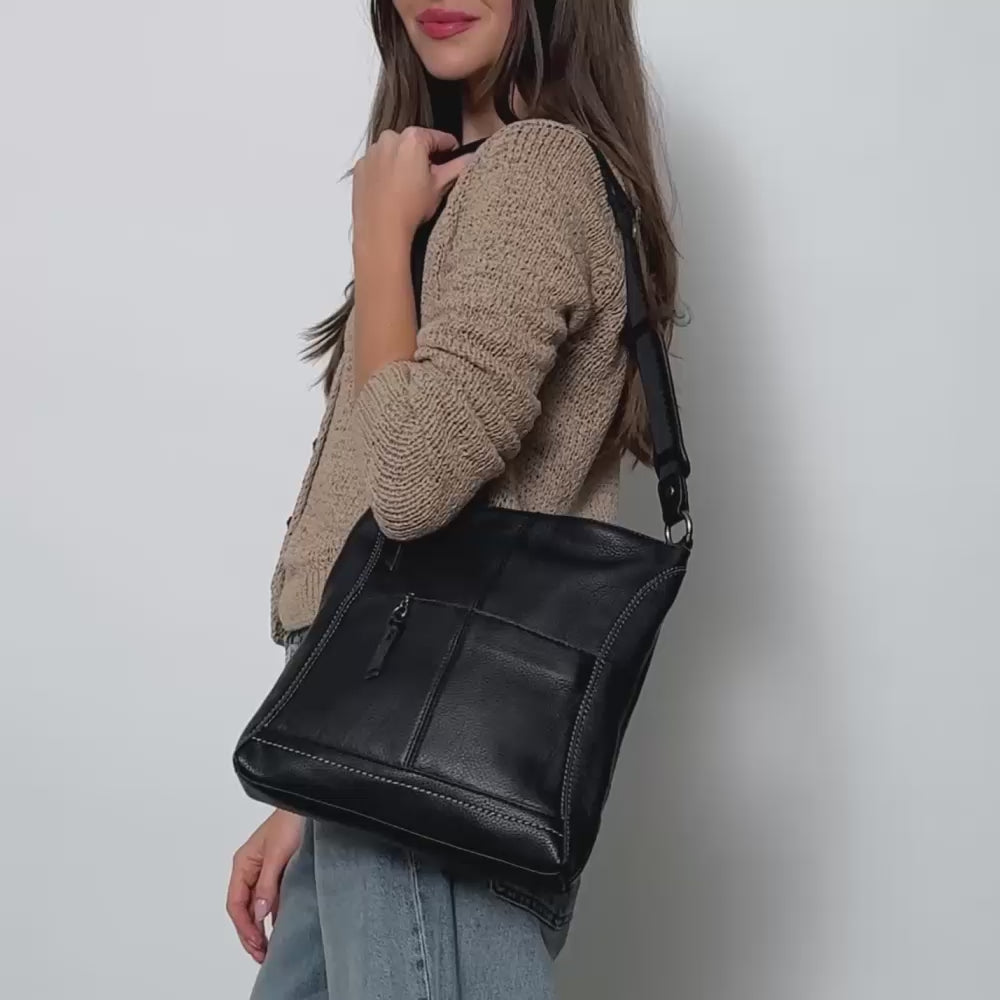 The Sak Lucia Crossbody - Leather - Black