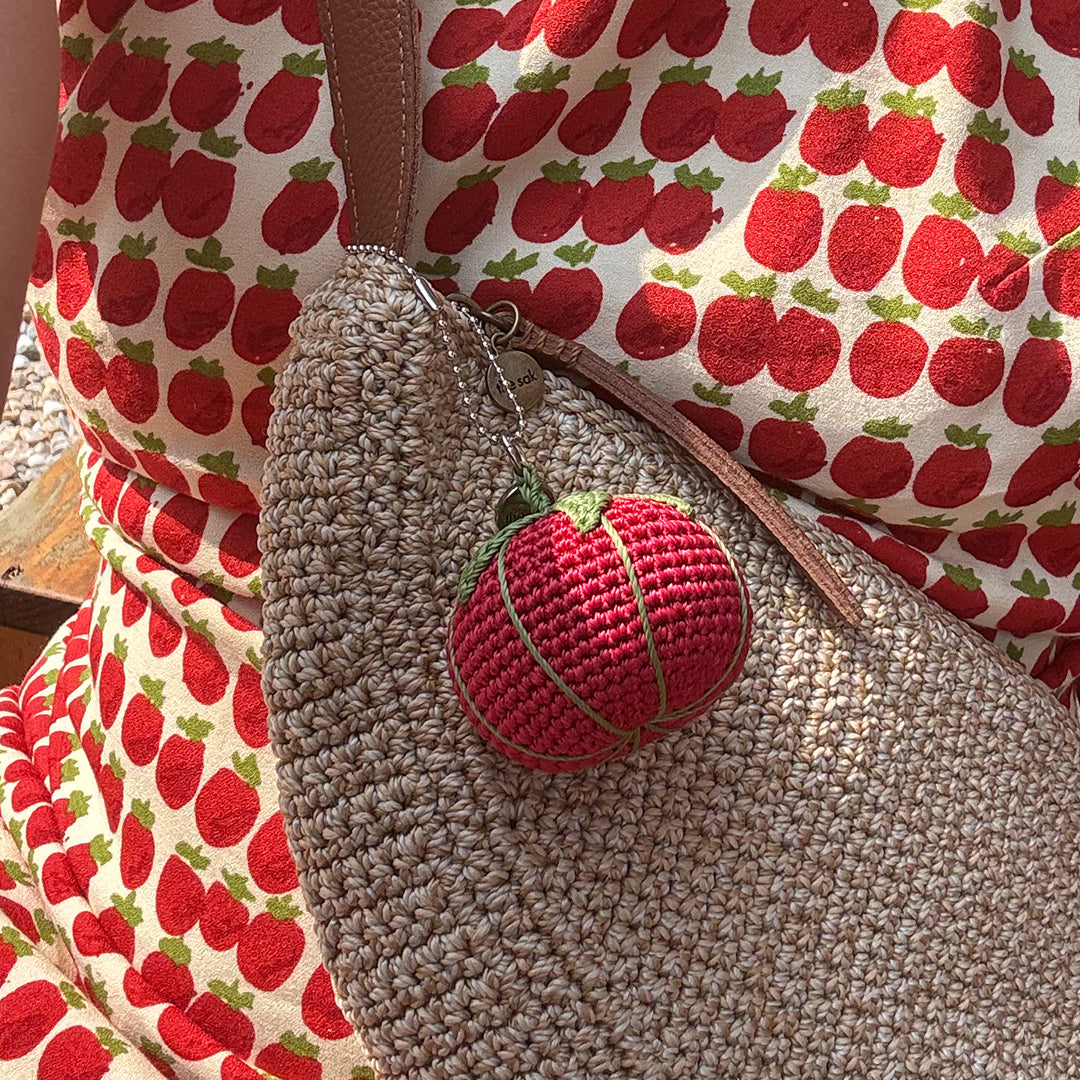 The Sak Yarnicharmz Dangle - Hand Crochet - Tomato